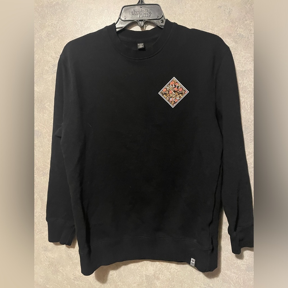 Salty Crew Black Sweatshirt with Multicolor Patch xs